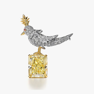 Bird Shaped Diamond Brooch