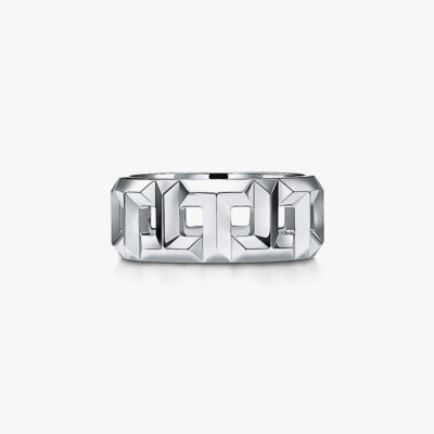 Laser Engraved Silver Ring