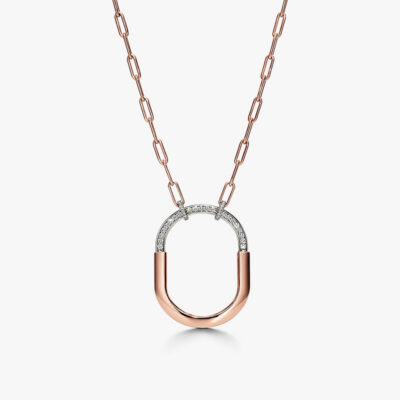 Rose Gold Lock Necklace
